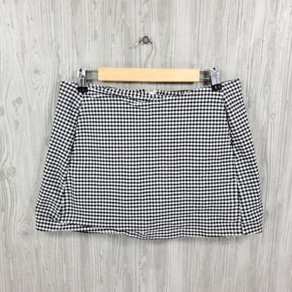 Gingham Plaid Mini Tennis Skirt Retro Urban Outfitters Pockets - Picture 1 of 6